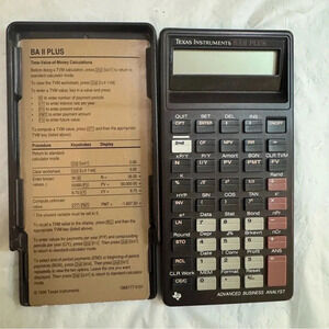 Vintage 1991 Texas Instruments BA II Plus Professional Calculator